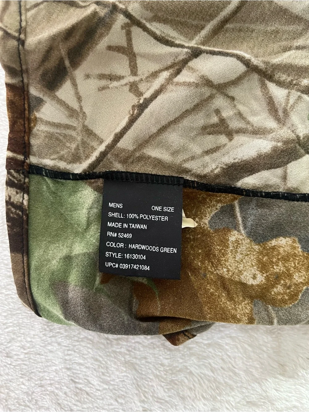 Realtree Camo Balaclava Hood Leaf Print Hardwood Lightweight Summer Hunting